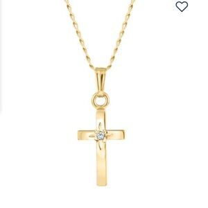 Elegant Two-Tone Cross Necklace